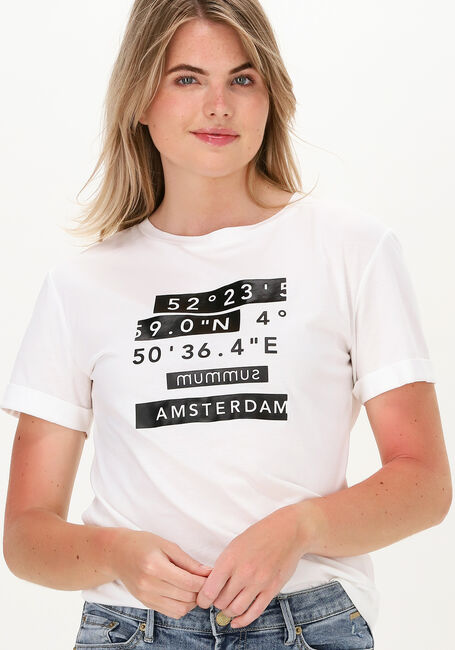 SUMMUM T-shirt TEE COORDINATE ARTWORK COTTON en blanc - large