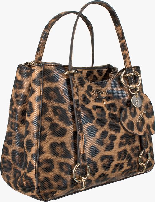Bruine GUESS Handtas LEANNE SMALL SOCIETY SATCHEL - large