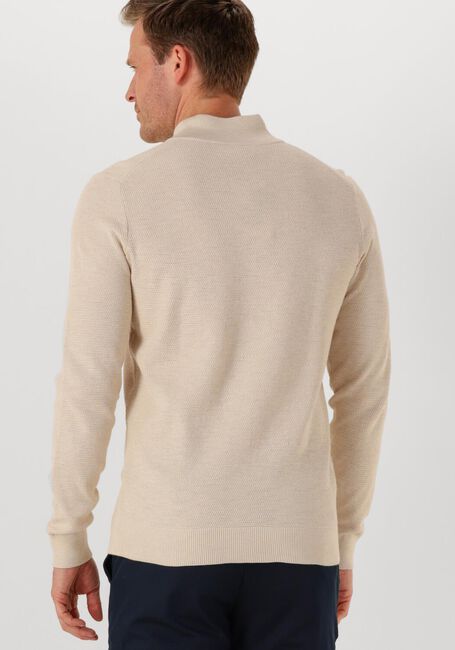 PROFUOMO Pull PULLOVER HALF ZIP TWINKLE SLUB en beige - large