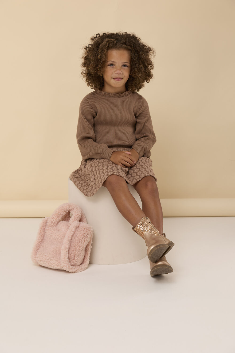 TON & TON Mini-jupe TILLY en taupe - large