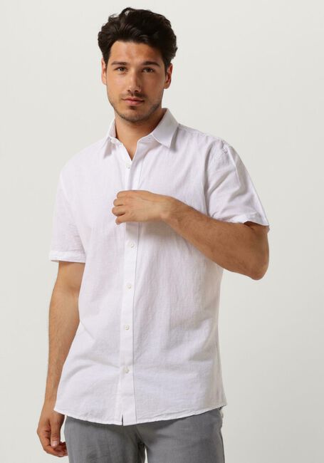SELECTED HOMME Chemise décontracté SLHSLIMNEW-LINEN SHIRT SS CLASSIC en blanc - large