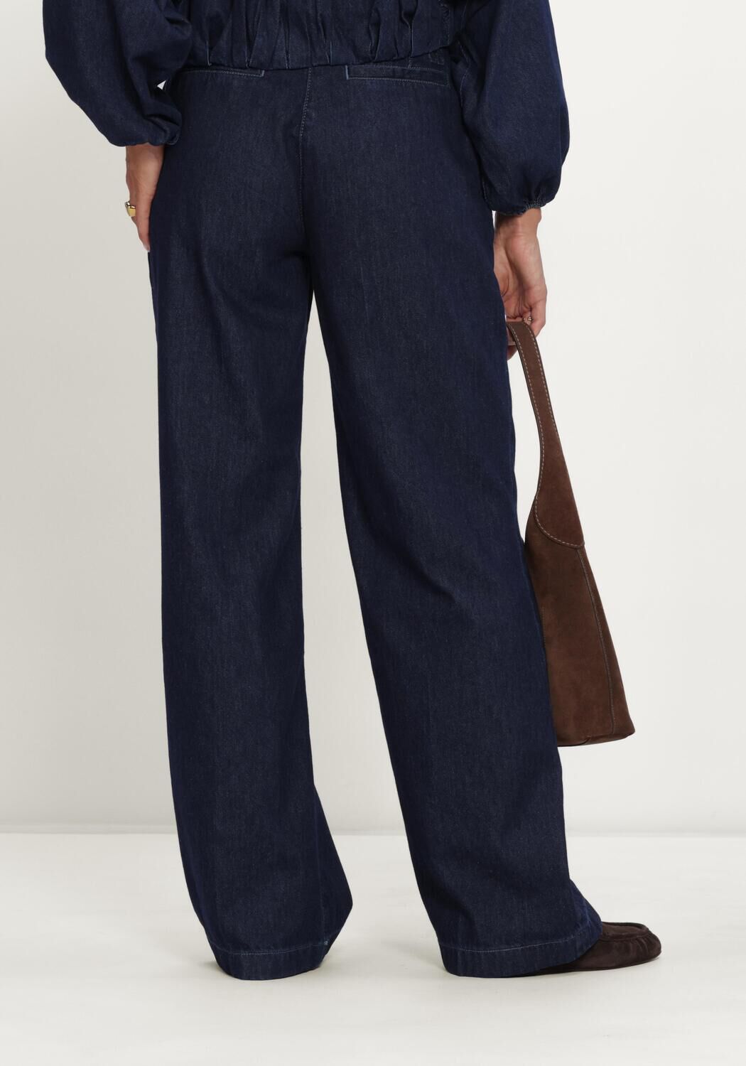 Blauwe DANTE6 Broeken/jumpsuits JULES DENIM SMART PANTS - large