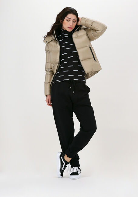 Beige CALVIN KLEIN Gewatteerde jas SHINY DOWN SHORT PUFFER JACKET - large