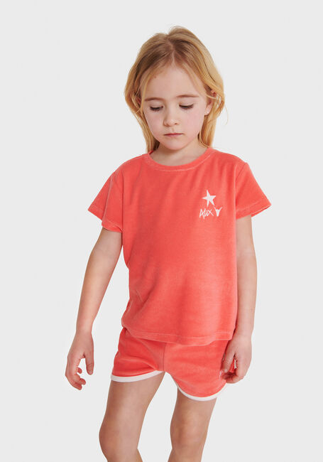 ALIX MINI T-shirt BABY KNITTED TERRY T-SHIRT Corail - large