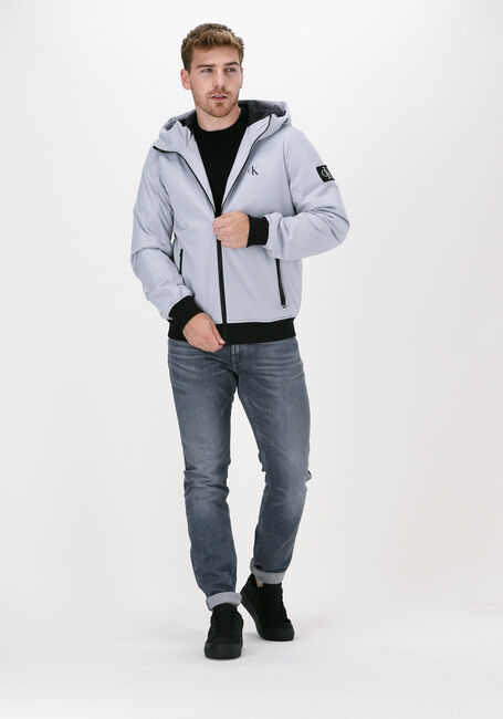 CALVIN KLEIN Veste matelassé HOODED PADDED HARRINGTON JACKE en gris - large