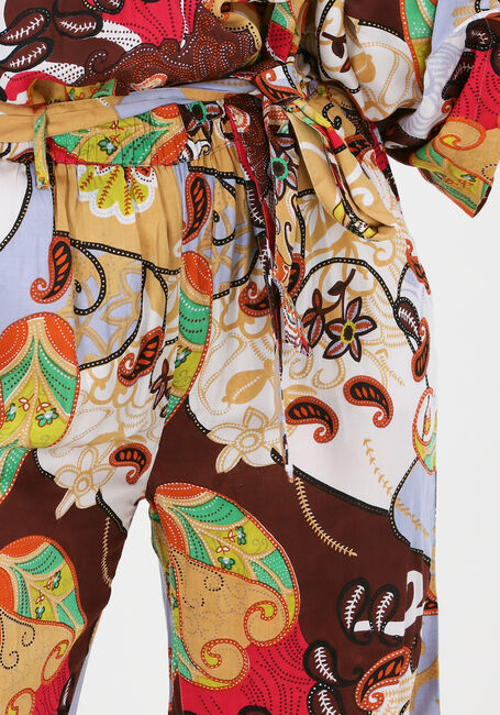 SUMMUM Pantalon large TROUSER FESTIVAL PRINT ON VISCOSE SATIN en multicolore - large