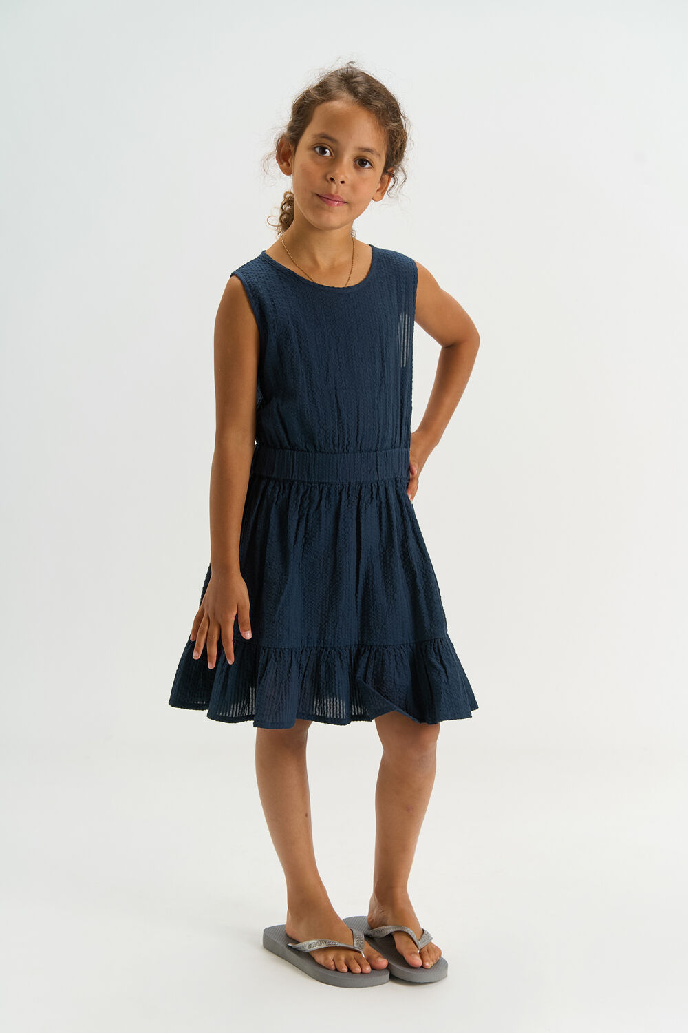 Blauwe THE NEW Midi jurk TNTESSA - large