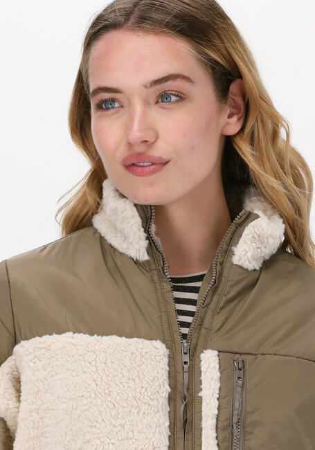 Groene CO'COUTURE Teddy jas TEDDY FLEECE JACKET - large
