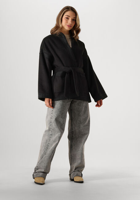 ANTIK BATIK Kimono WILLIAM KIMONO en noir - large