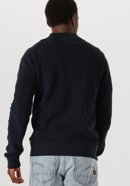 G-STAR RAW Pull STRUCTURE HALF ZIP KNIT en bleu - large