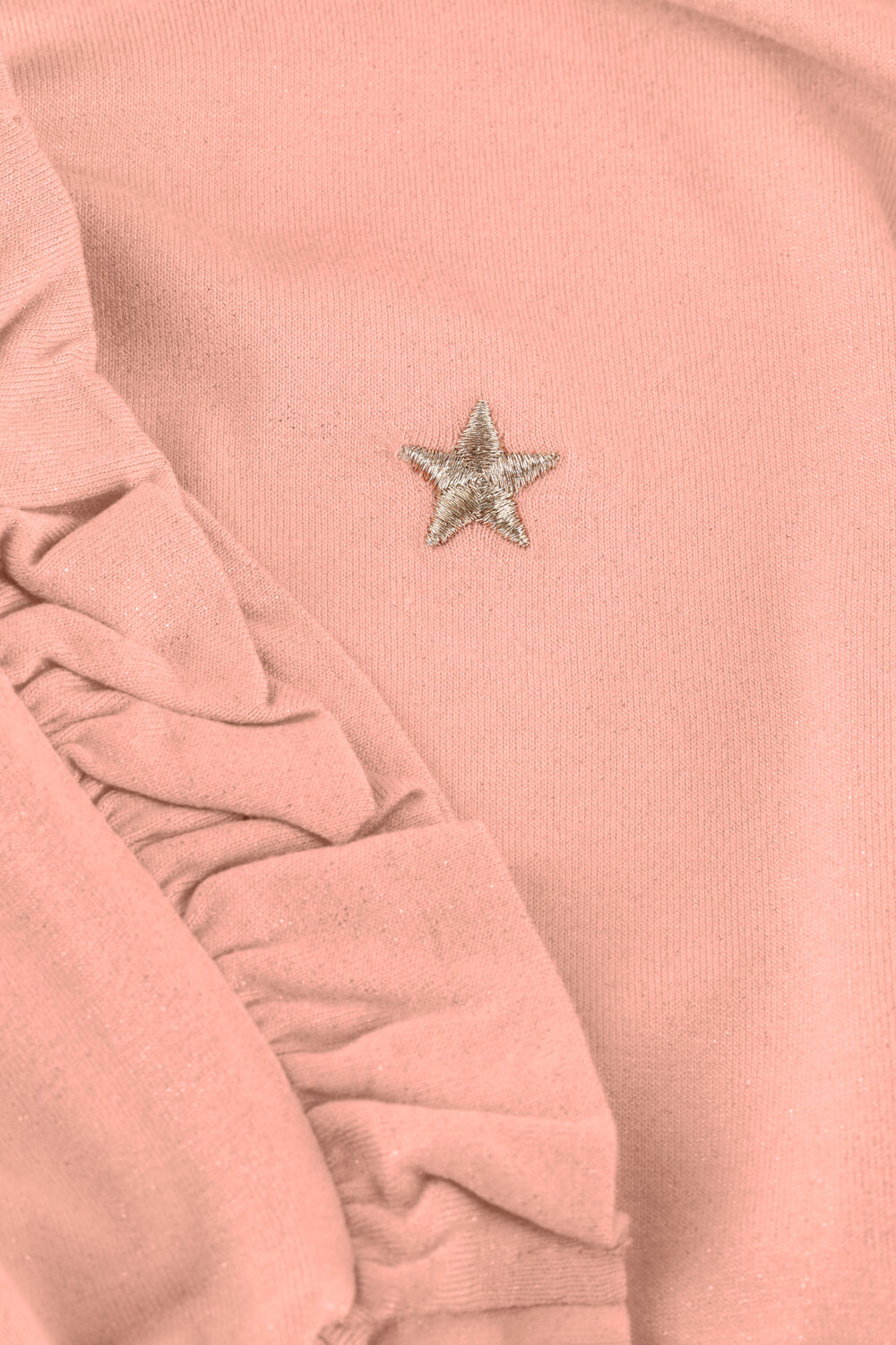 LIKE FLO T-shirt EMMA RUFFLE SLEEVE en rose - large