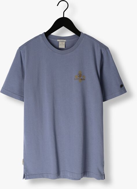 Blauwe CAST IRON T-shirt SHORT SLEEVE R-NECK REGULAR FIT COTTON - large