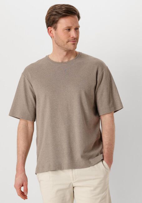 PROFUOMO T-shirt T-SHIRT CREWNECK OVERSIZED SS en taupe - large