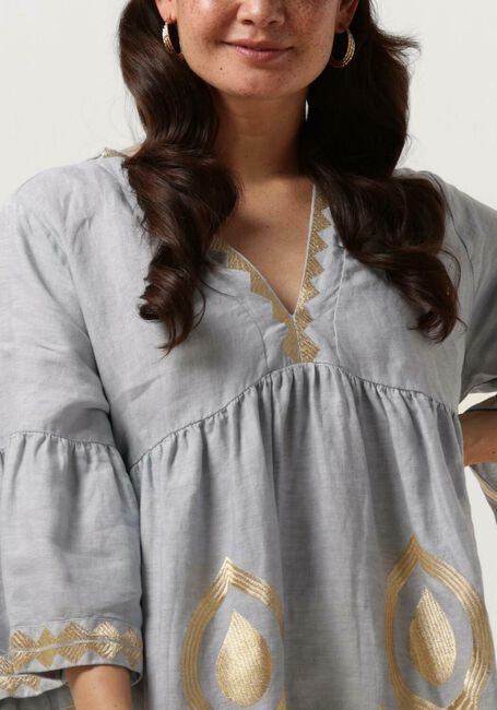 Lichtblauwe GREEK ARCHAIC KORI Mini jurk 230645 - large