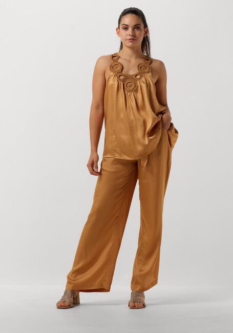 SUMMUM Haut SINGLET SOLID SATIN en camel - large