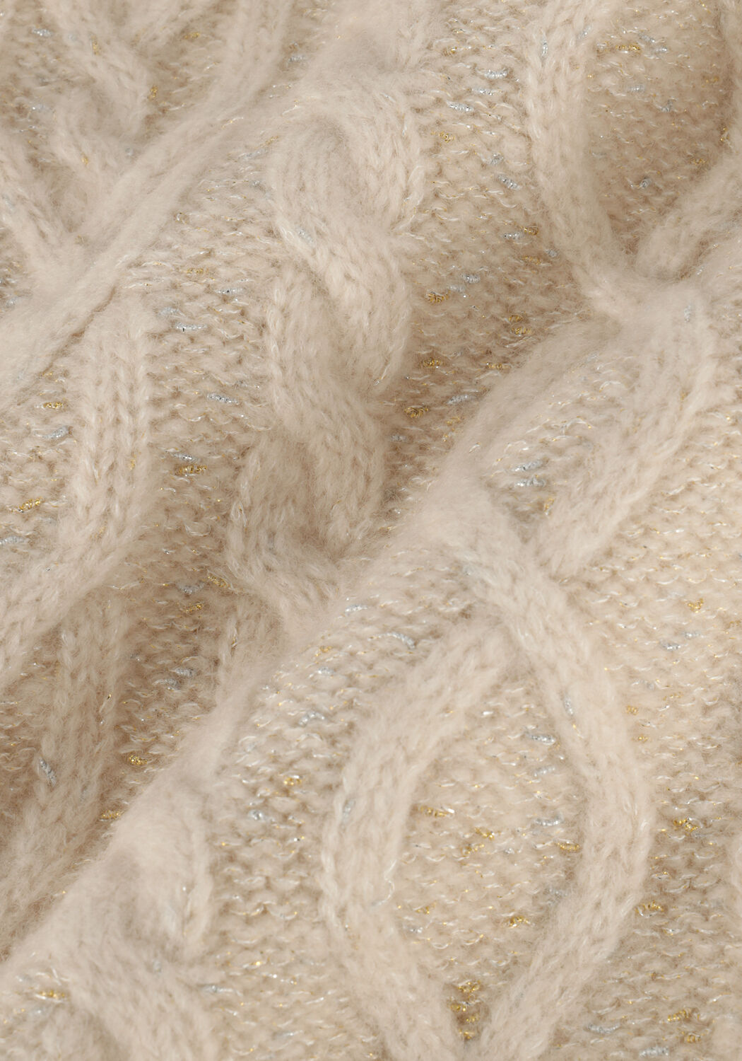 SCOTCH & SODA Pull KNITTED LUREX WOOL BLEND PULLOVER Sable - large