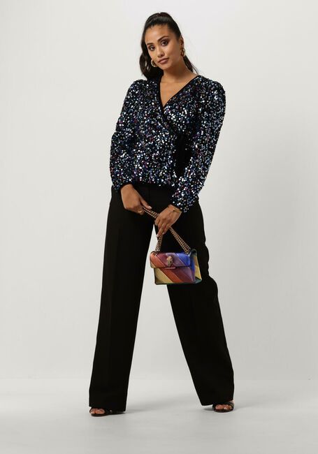 Y.A.S. YASKILLO SEQUIN LS WRAP TOP Blouses en noir - large