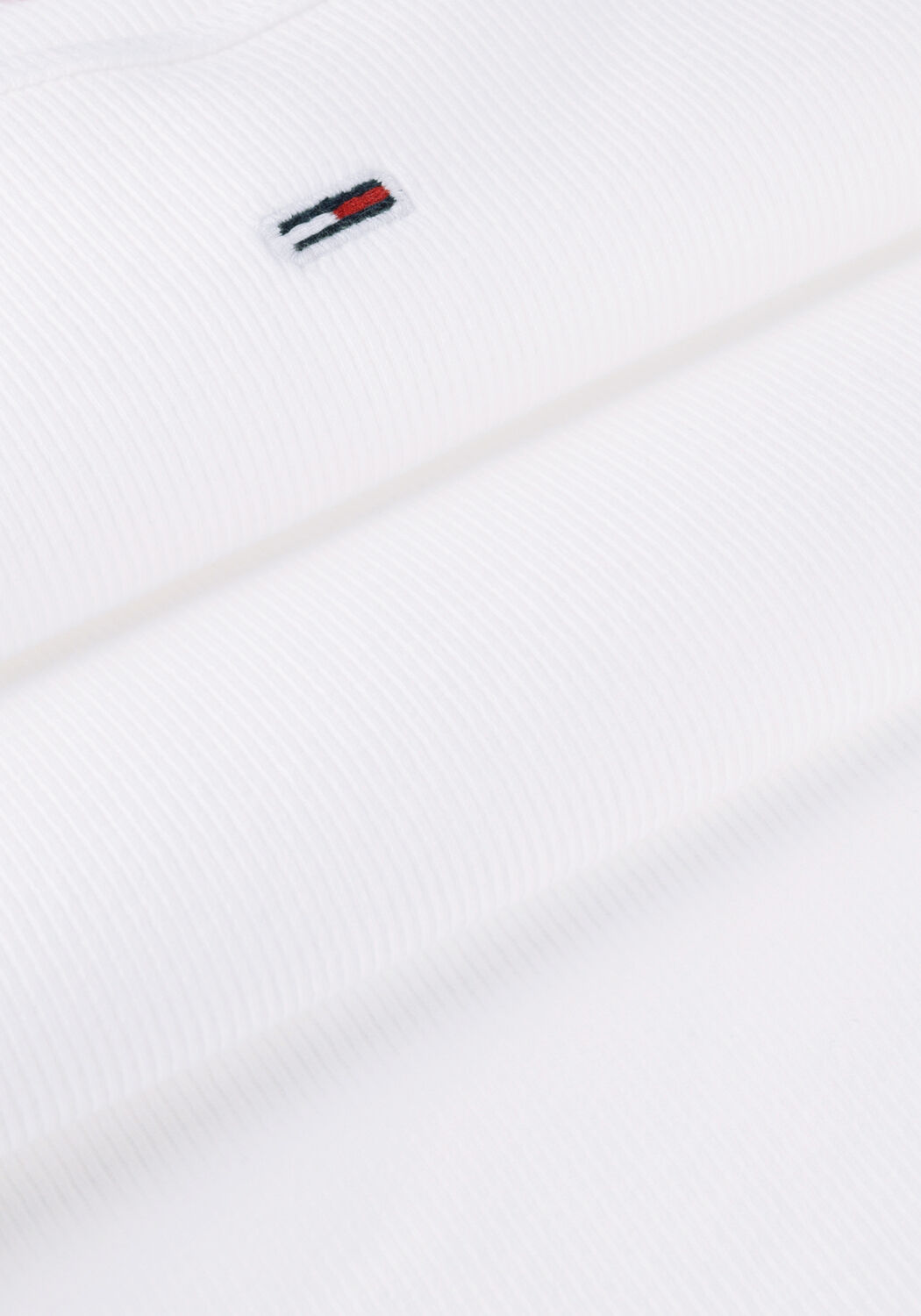 Witte TOMMY JEANS T-shirt TJW BBY ESSENTIAL RIB SS - large