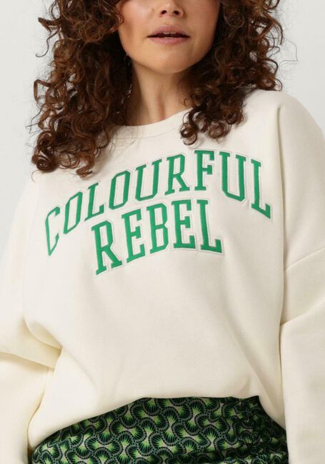 COLOURFUL REBEL Chandail CR PATCH DROPPED SWEAT Blanc - large