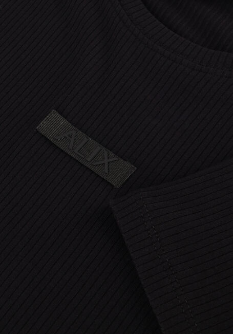 Zwarte ALIX THE LABEL T-shirt LADIES KNITTED FITTED RIB T-SHIRT Zwarte ALIX THE LABEL T-shirt LADIES KNITTED FITTED RIB T-SHIRT - large