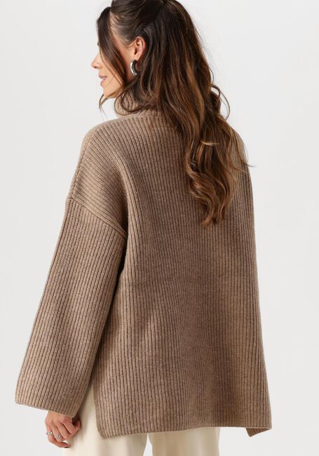 Bruine SELECTED FEMME Trui SLFMARY LS LONG KNIT ROLL NECK - large