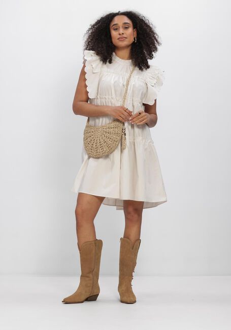 OBJECT Mini robe OBJHOPE S/L DRESS en blanc - large