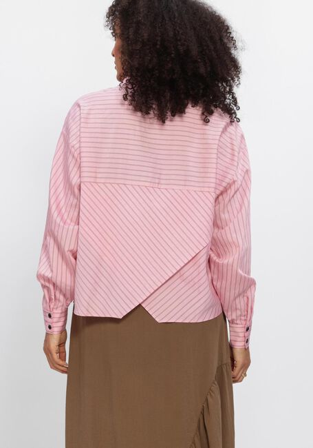 Roze ANOTHER LABEL  ALCHERREE FINE STRIPE SHIRT L/S - large