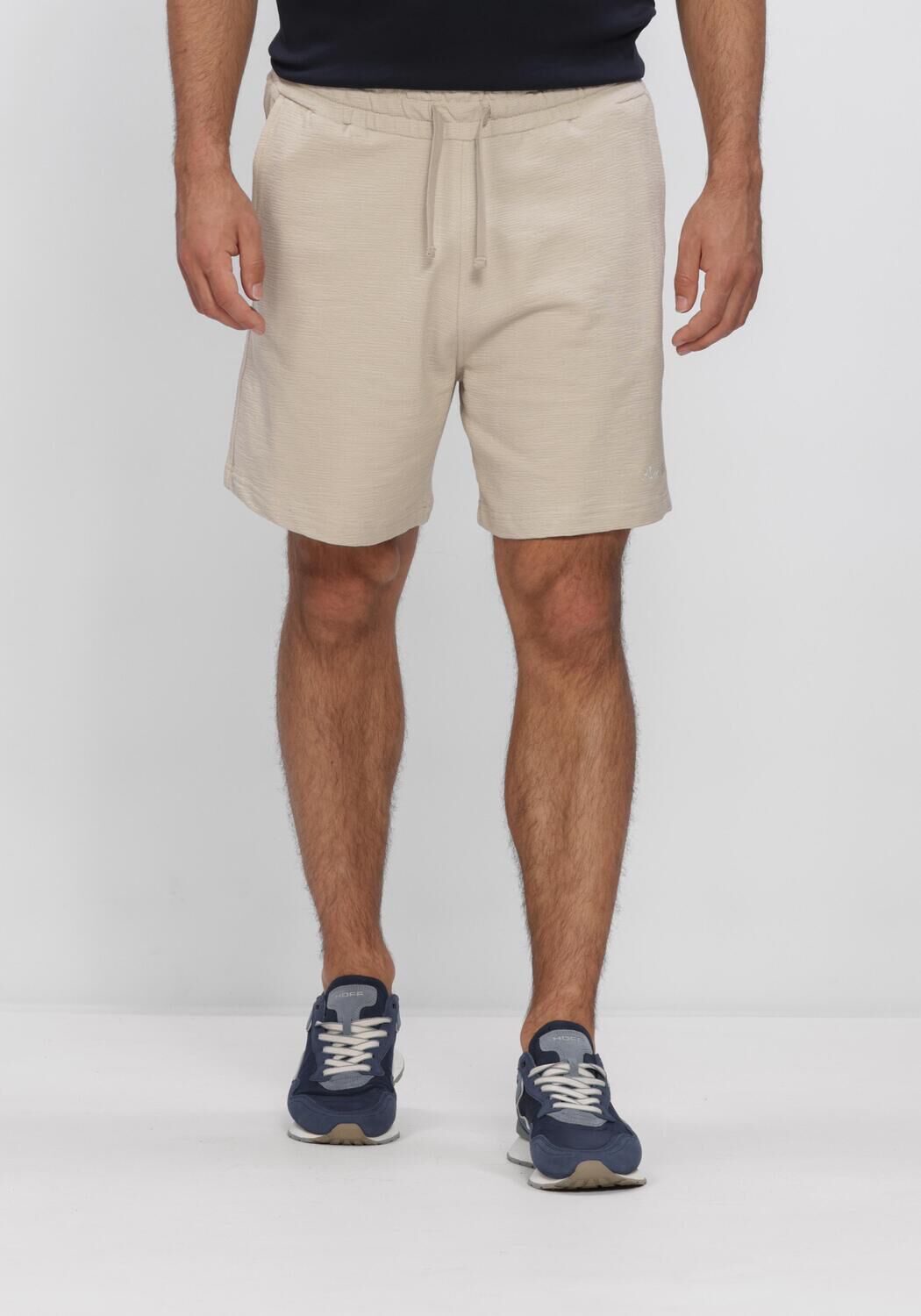 Beige PURE PATH Korte broek STRUCTURE SWEAT SHORTS - large