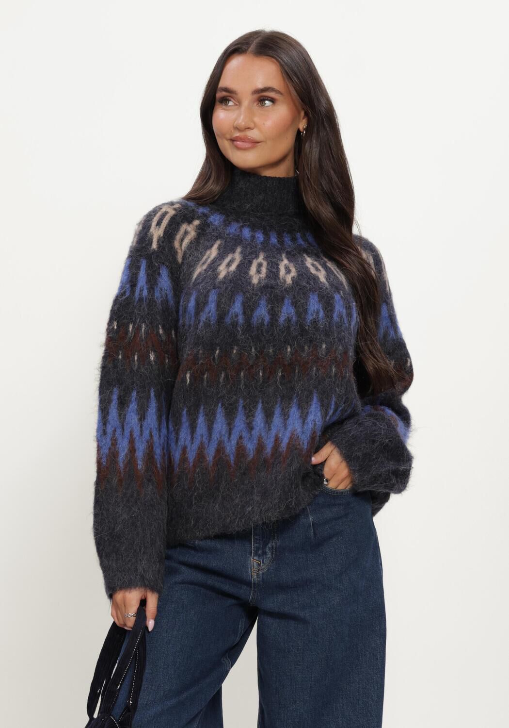 OBJECT Pull OBJJAADE DIANA L/S LO KNIT PULLOVER 147 en multicolore - large
