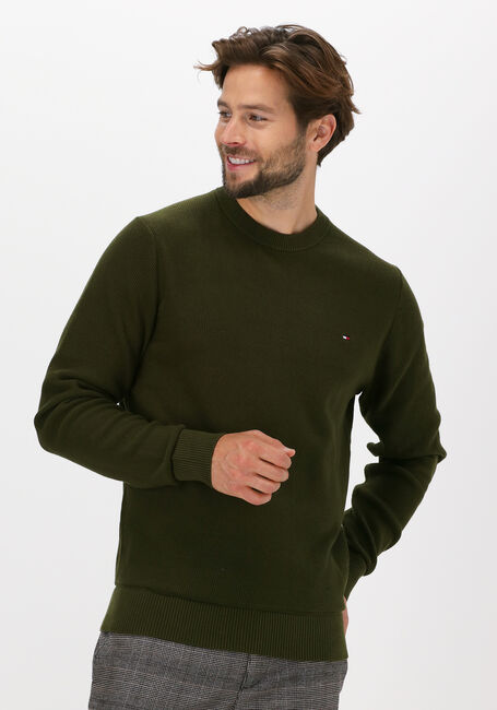 TOMMY HILFIGER Pull BASIC STRUCTURE CREW NECK Olive - large