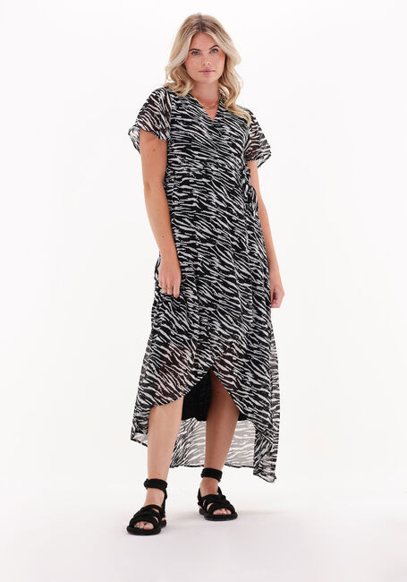 Zwarte COLOURFUL REBEL Maxi jurk FELIN ZEBRA MAXI WRAP DRESS - large