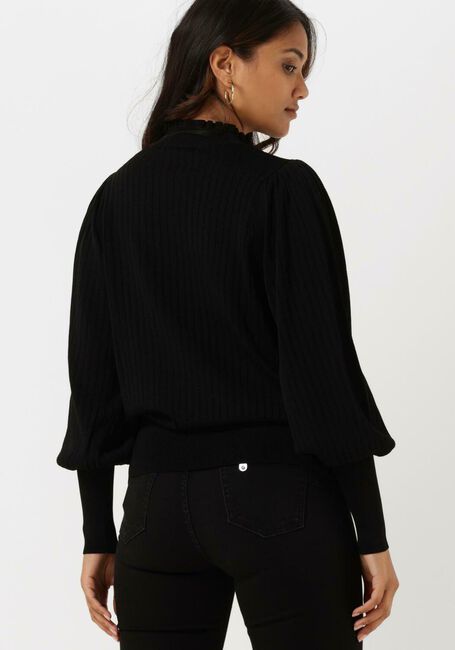 SUMMUM Pull BALLOON SLEEVE SWEATER VISCOSE POLYAMIDE KNIT en noir - large