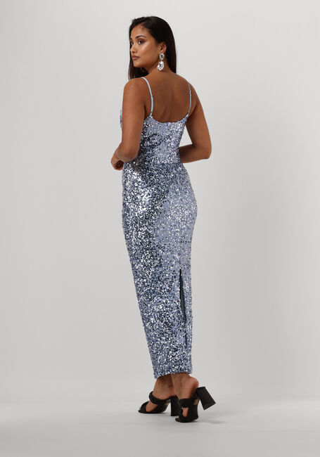 Lichtblauwe NEO NOIR Maxi jurk LYDIA SEQUINS DRESS - large