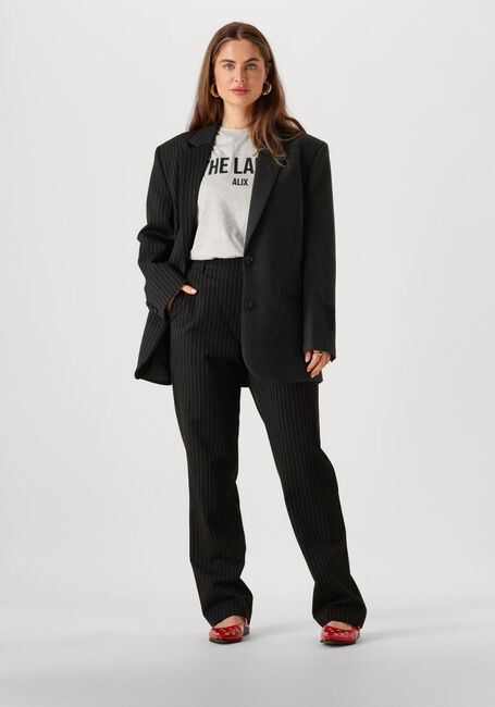 Zwarte ALIX THE LABEL Pantalon LADIES WOVEN RELAXED MIXED SUIT PANTS - large