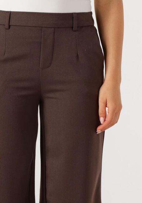 Bruine OBJECT Pantalon OBJLISA WIDE PANT - large