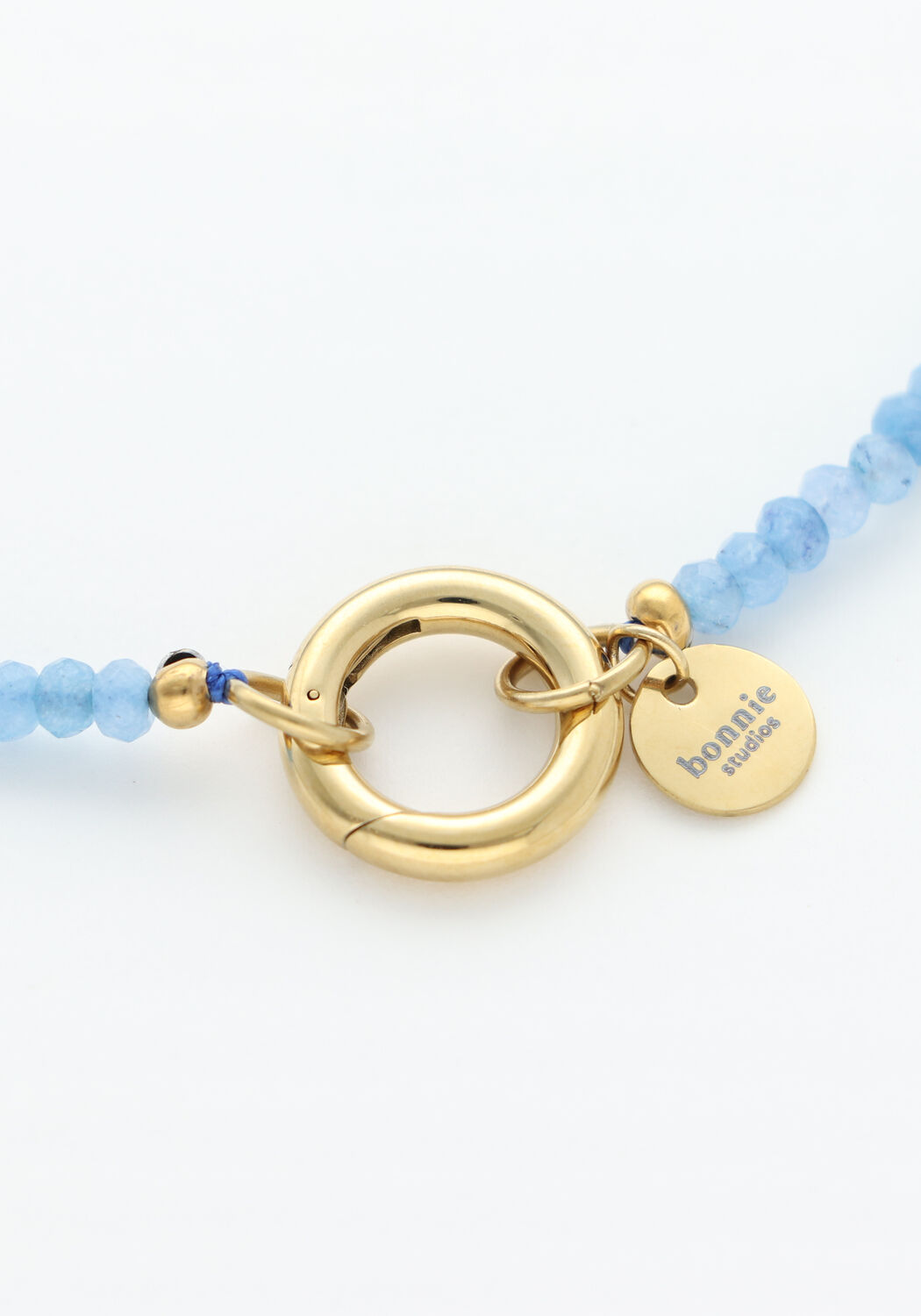 Lichtblauwe BONNIE STUDIOS Sieraad ROGER LONG NECKLACE - large