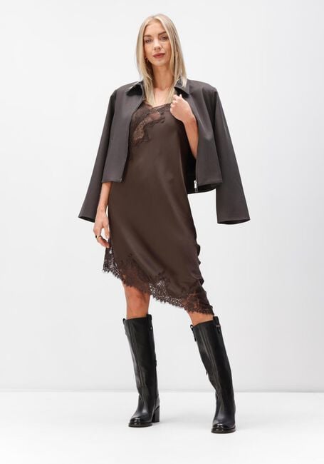 NEO NOIR Robe midi SORELLE LACE DRESS en marron - large