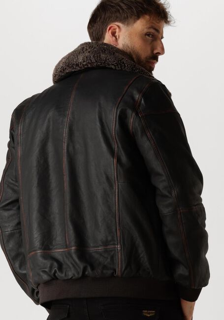 PME LEGEND Jack FLIGHT JACKET SNOWPROP SHEEP VEG RUBB-OFF en marron - large