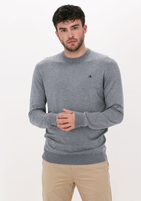 SCOTCH & SODA Pull CLASSIC CREWNECK PULLOVER Gris clair - large