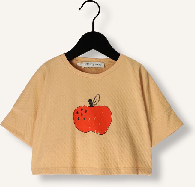 Cognac Sproet & Sprout T-shirt CROPPED T-SHIRT APPLE Cognac Sproet & Sprout T-shirt CROPPED T-SHIRT APPLE - large