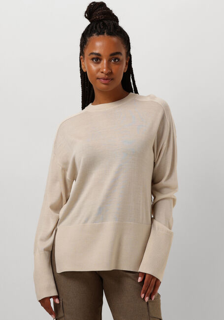 RUBY TUESDAY Pull VALLIE SOFT ROUND NECK PULLOVER HIGH BORDER en beige - large