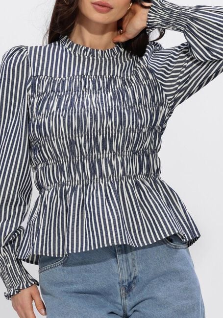 NEO NOIR POSSA BIG STRIPE BLOUSE Blouses Bleu fonc&eacute; - large