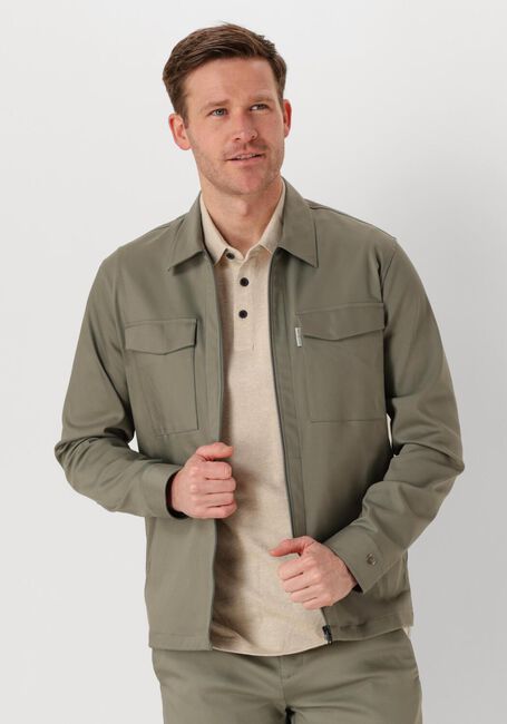 CAST IRON Surchemise LONG SLEEVE SHIRT OVERSHIRT REGULAR FIT en vert - large