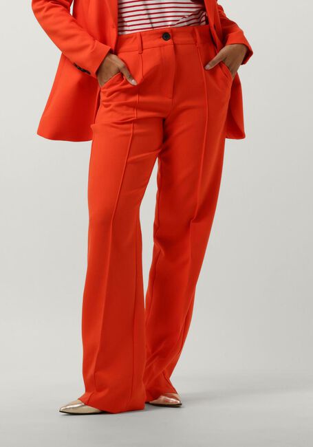 JANSEN AMSTERDAM Pantalon WQ417 WOVEN WIDE LONG PANTS en orange - large