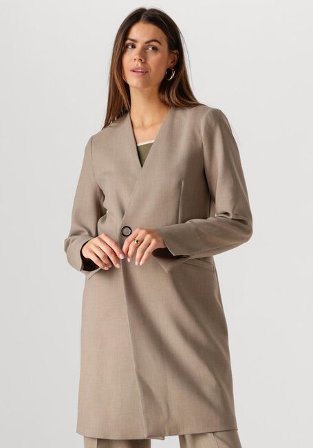 VANILIA Blazer LONG VISCOSE en taupe - large