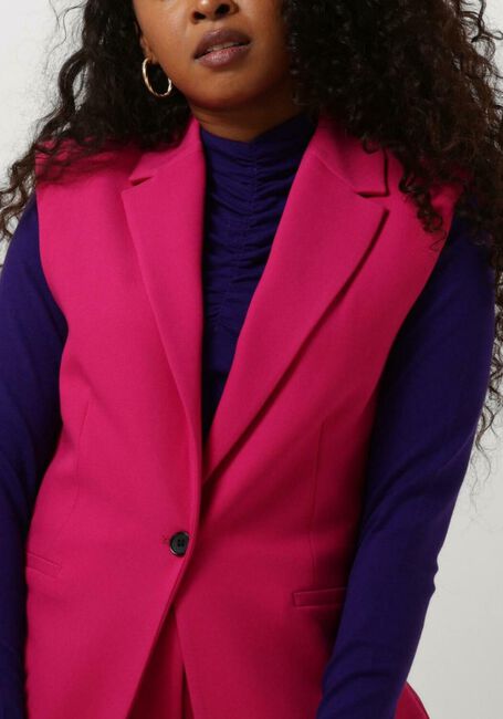 JANSEN AMSTERDAM Gilet WQ245 WOVEN BLAZER GILET SLEEVELESS en rose - large