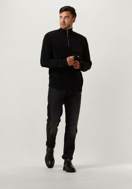 Zwarte TOMMY JEANS Trui TJM CHECK SHERPA LINED OVERSHIRT - large