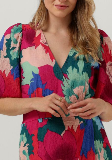 ALIX THE LABEL Mini robe FLOWERS STRUCTURED CHIFFON DRESS en rose - large