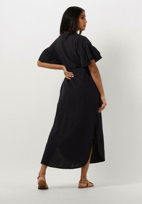 SISSEL EDELBO Robe midi CHARM ORGANIC COTTON CAFTAN en noir - large
