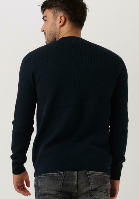 PUREWHITE Pull CREWNECK WITH TRAINGLE BADGE ON CHEST Bleu foncé - large